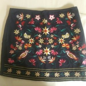 Impeccable Pig NWT Embroidered Skirt Size L